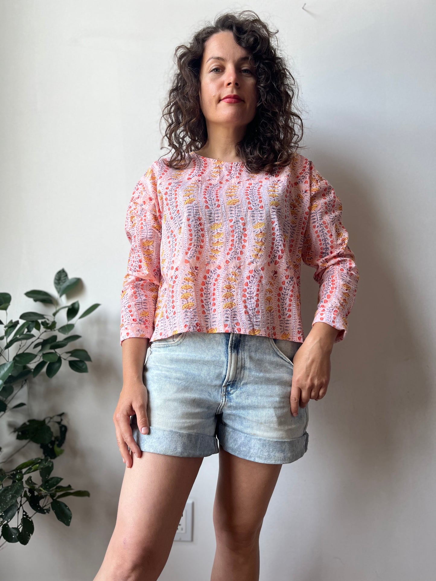 Peachy pink long sleeve- One in S/M and one in L/XL