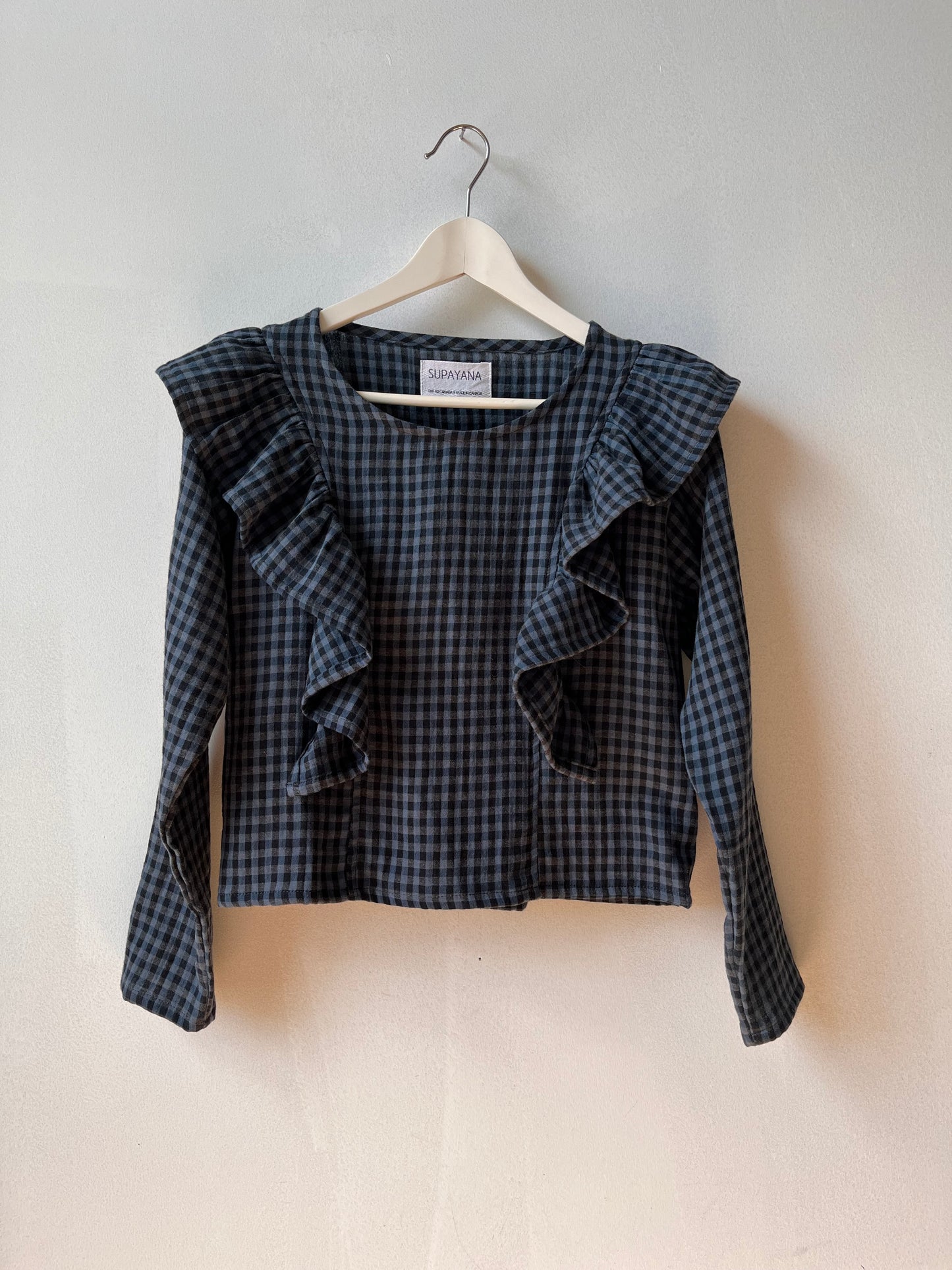 Ruffle top- organic cotton double gauze
