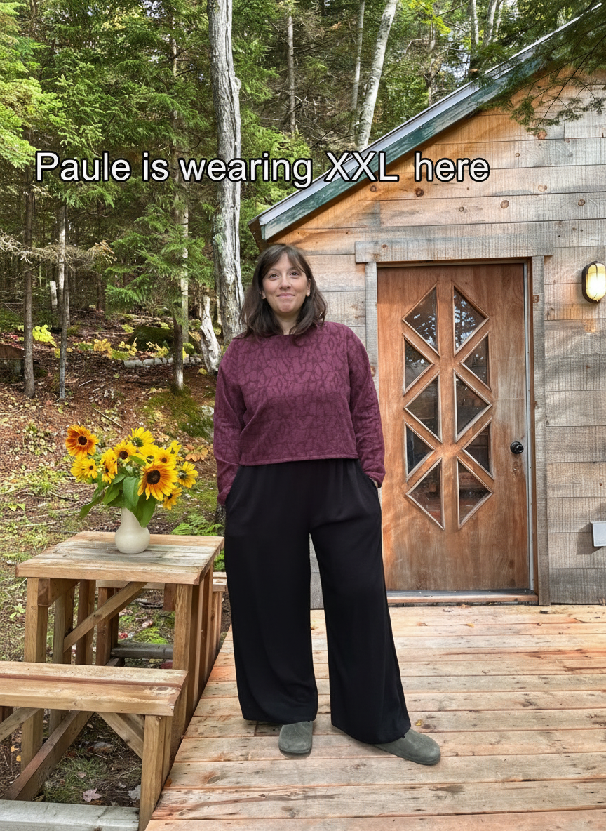 Aurelie pants with elastic waist- Black