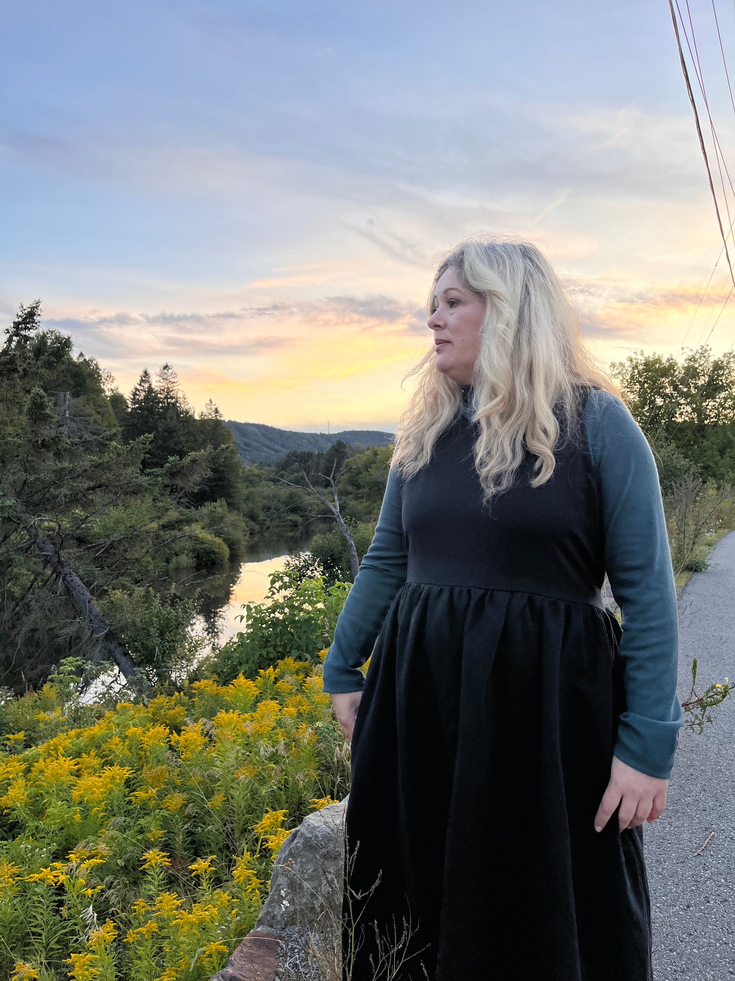 Robe Madeleine - Mélange lin/coton biologique - Noir