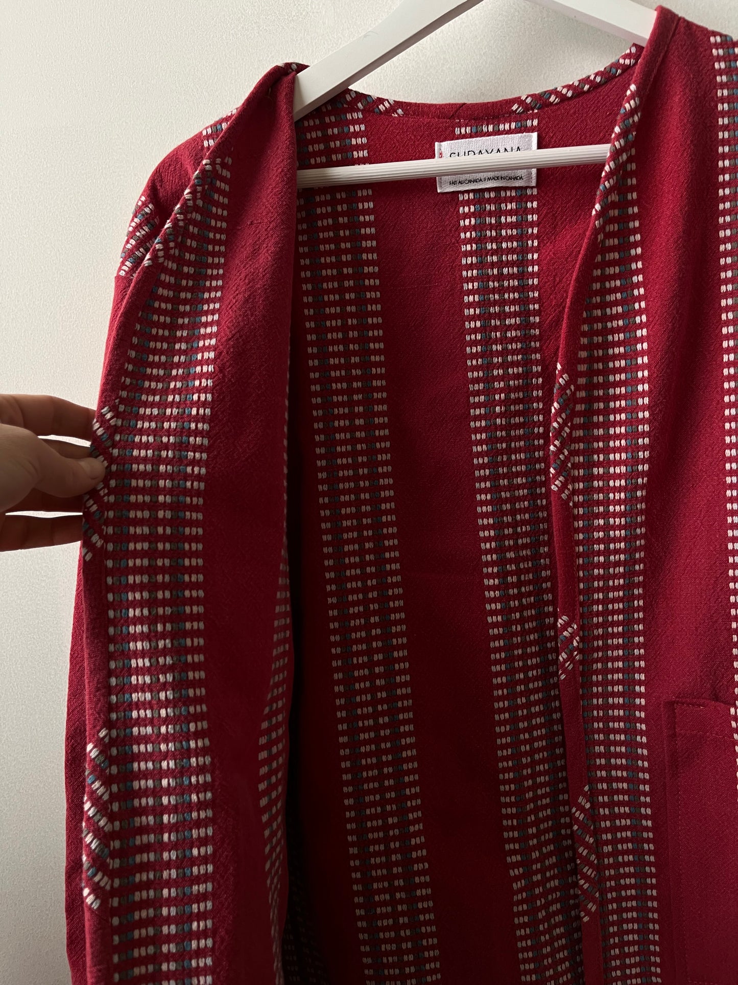 Cardigan en coton recyclé OOAK
