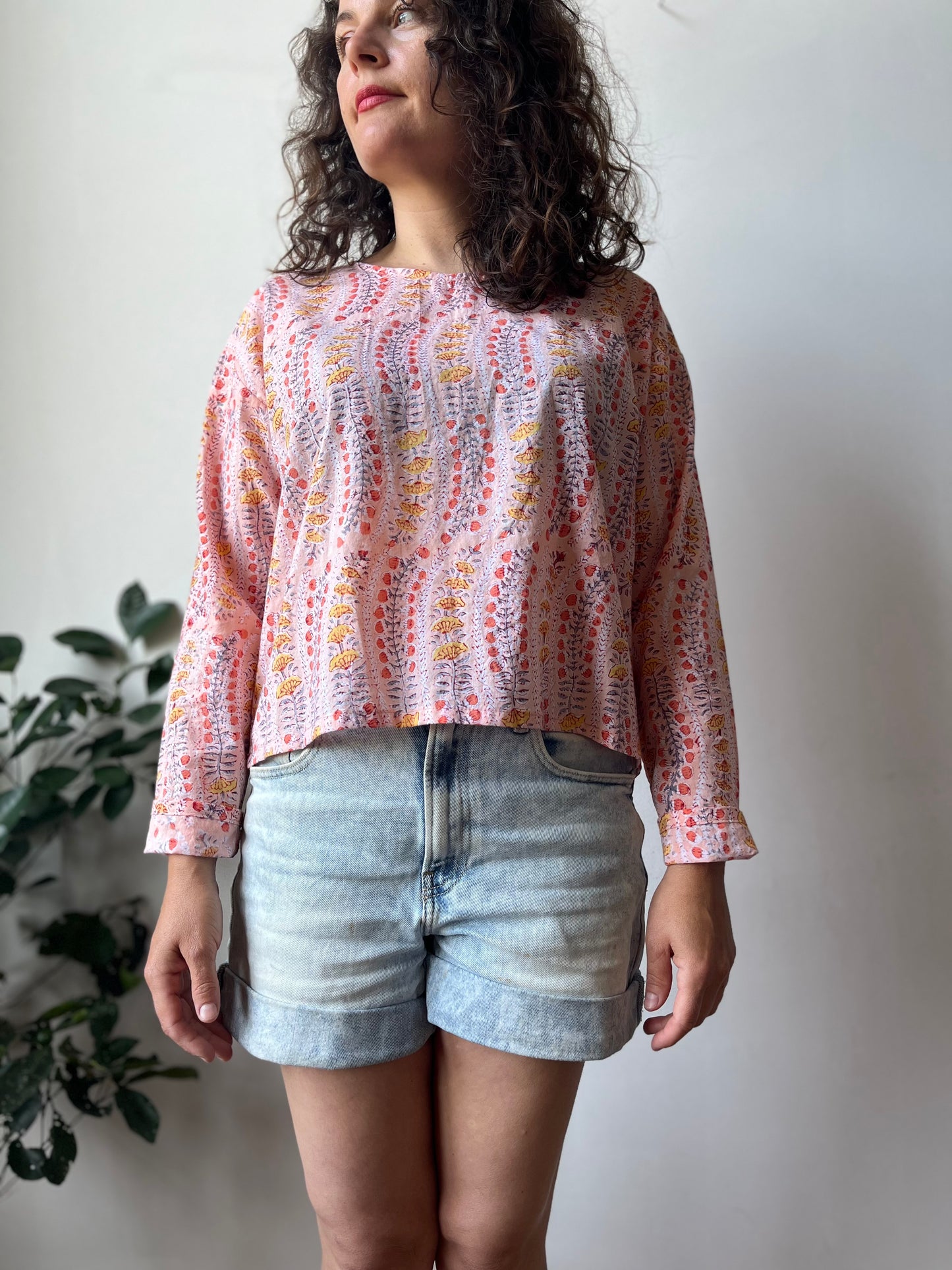 Peachy pink long sleeve- One in S/M and one in L/XL