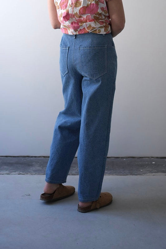 Denim utility pants