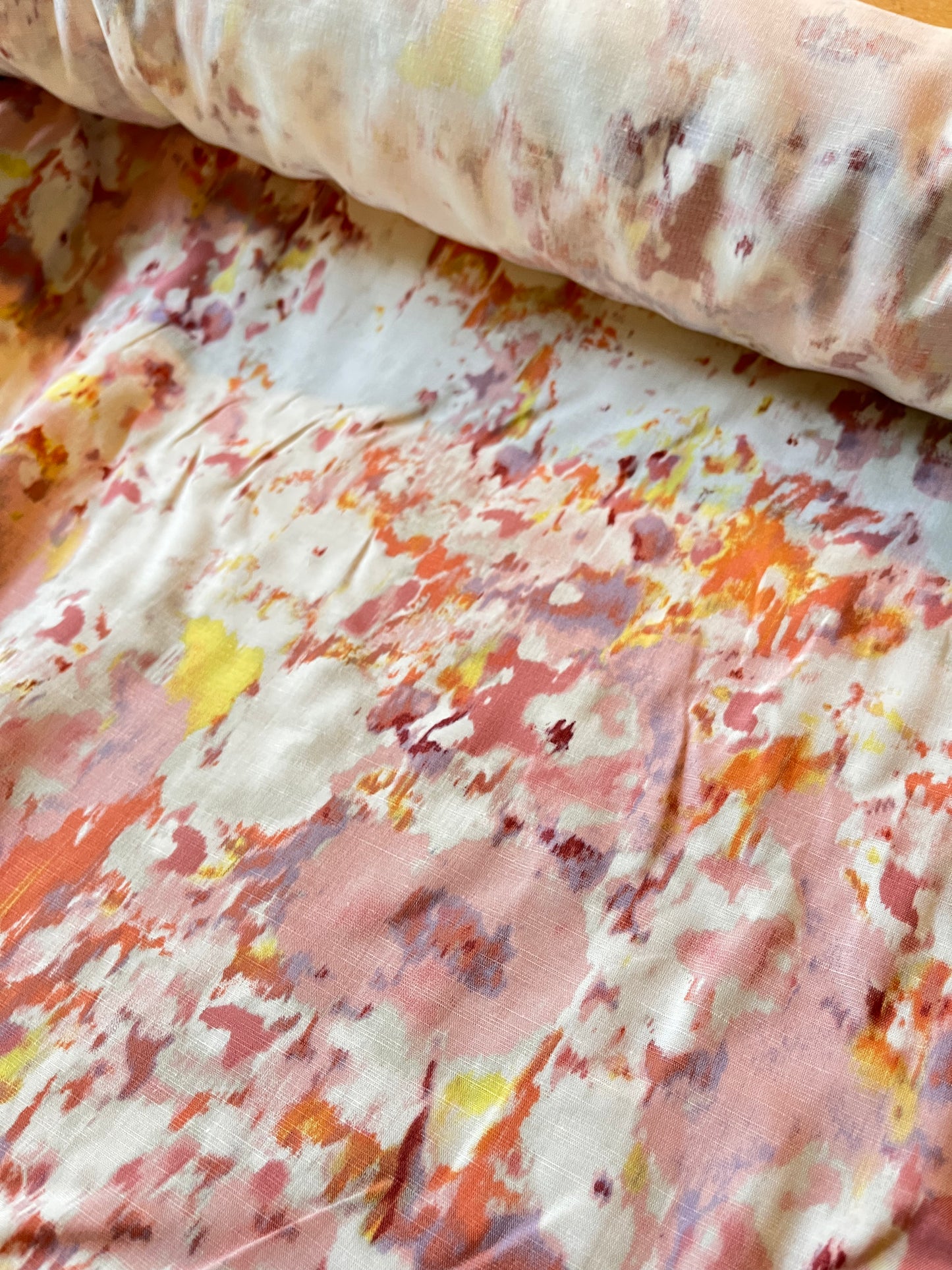 Watercolour print fabric by the meter