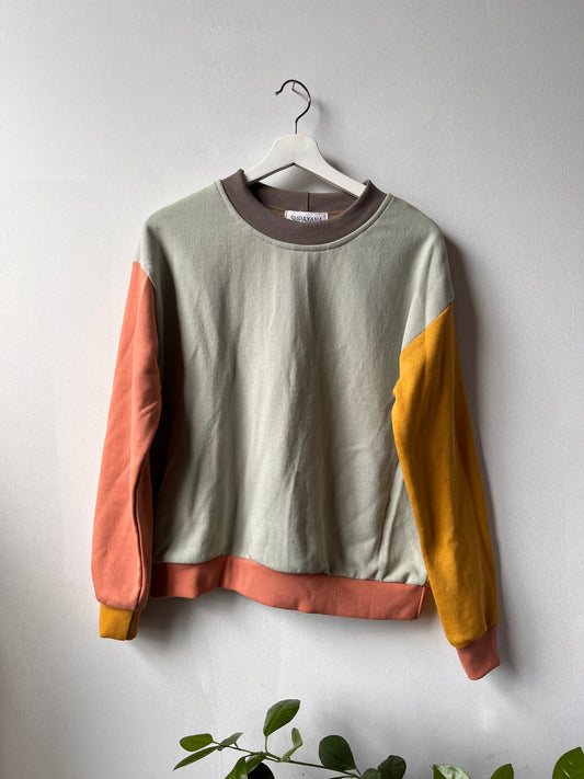 Pastel colourblock sweatshirt