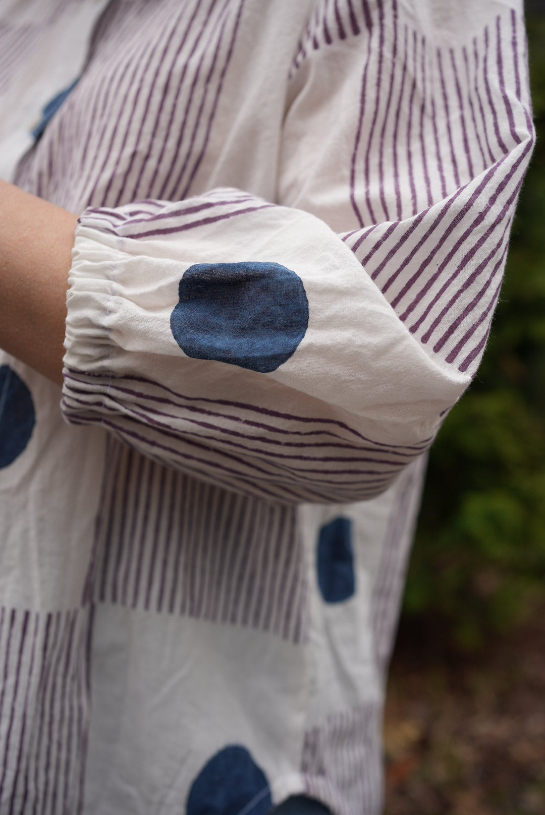 Lightweight cotton block print blouse- made to order in any size