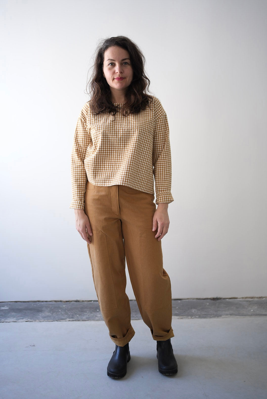 Organic cotton gingham top