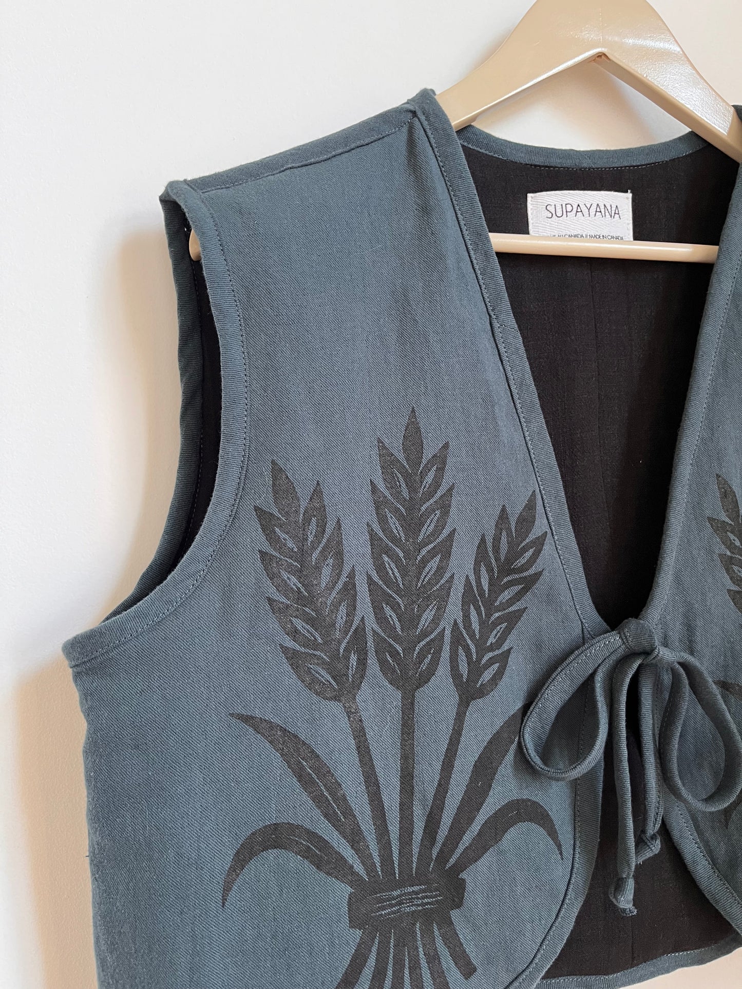 Linen/ Organic Cotton Wheat Vest
