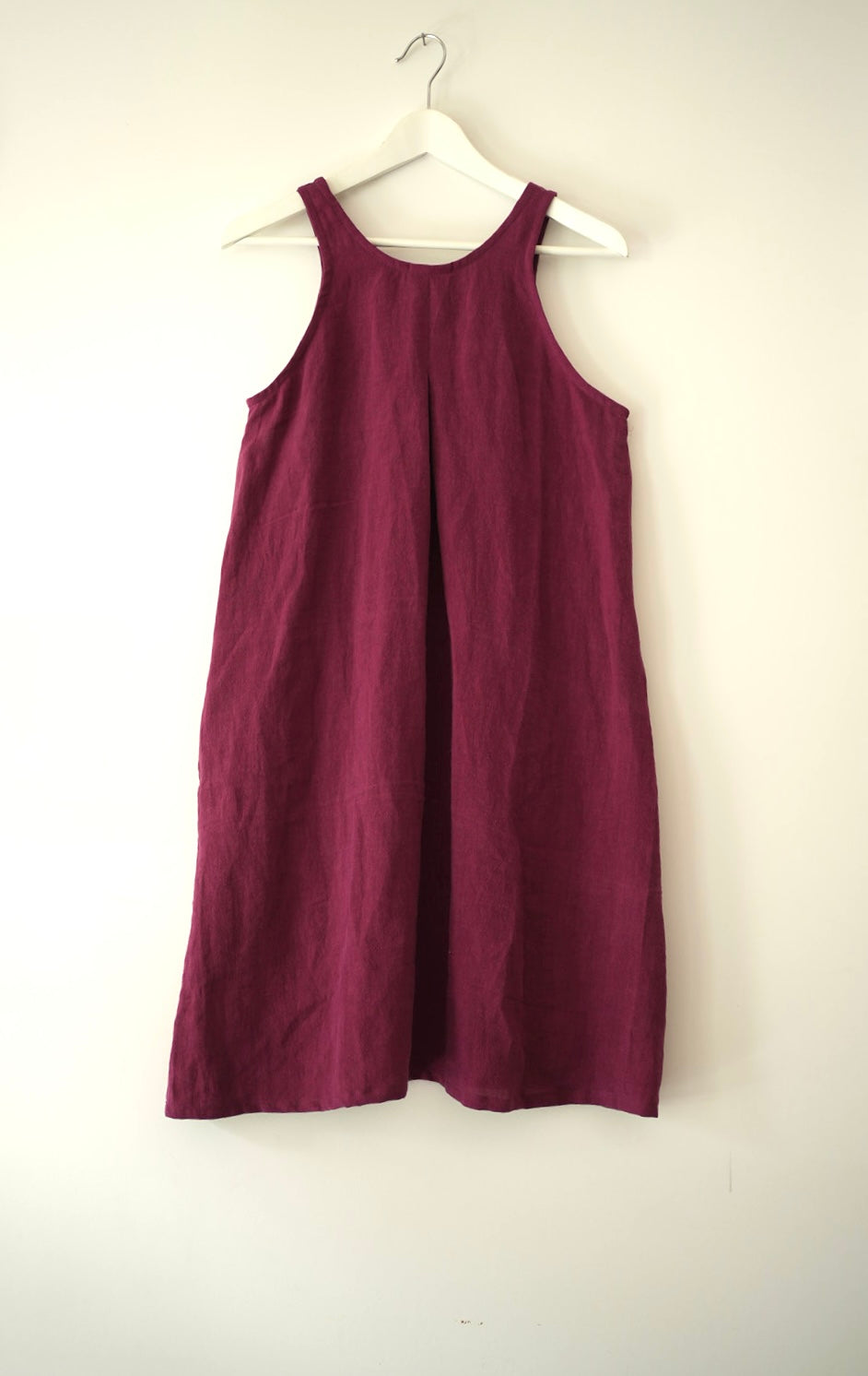 Robe en lin – mûre vive – taille S