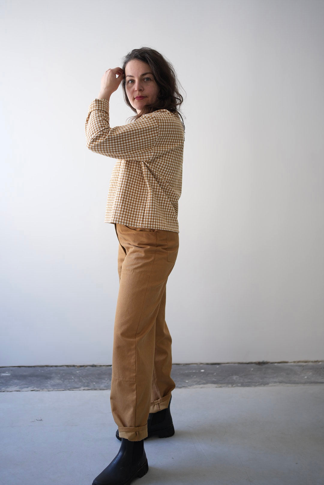 Organic cotton gingham top