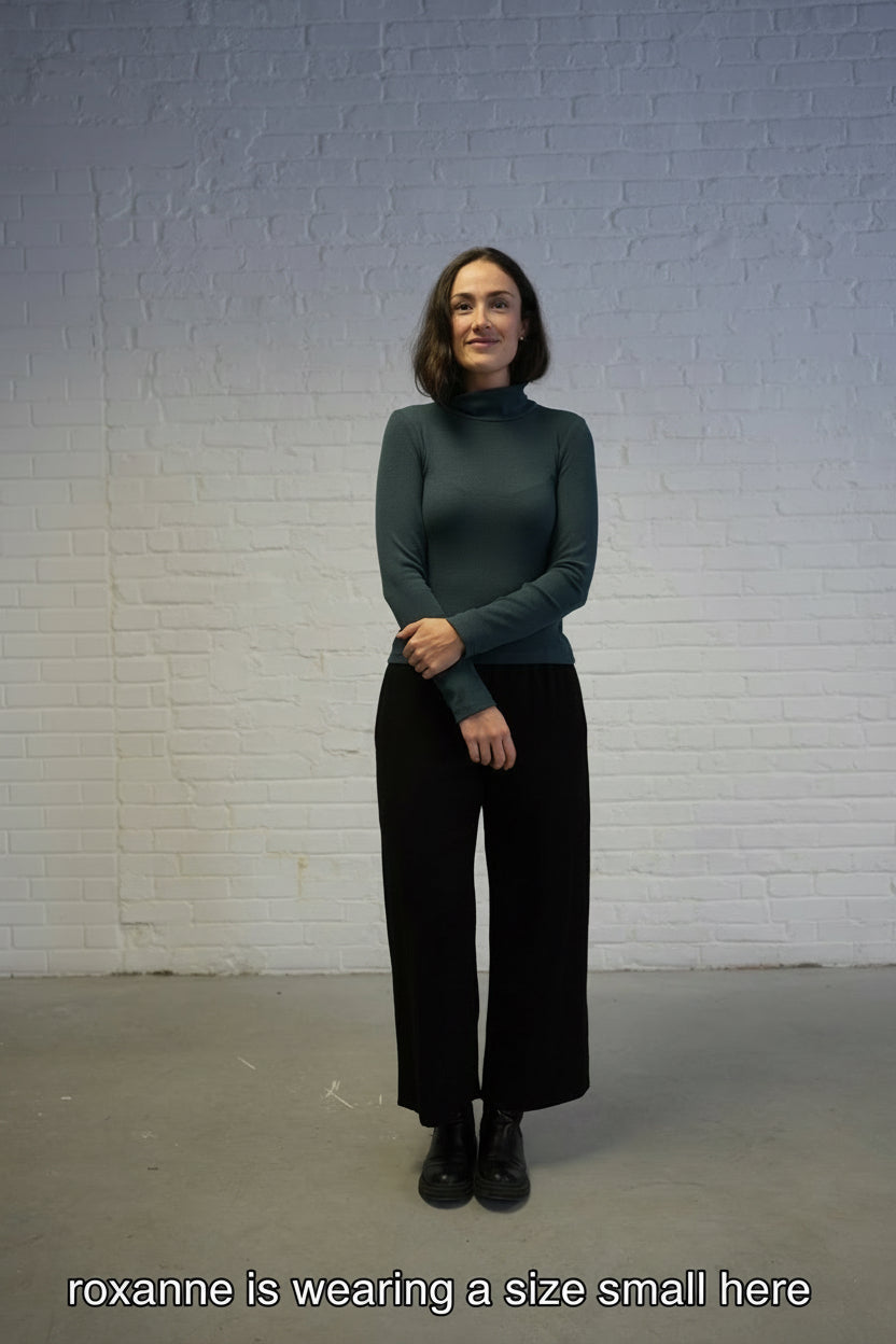 Pantalon Aurélie avec taille élastique - Noir