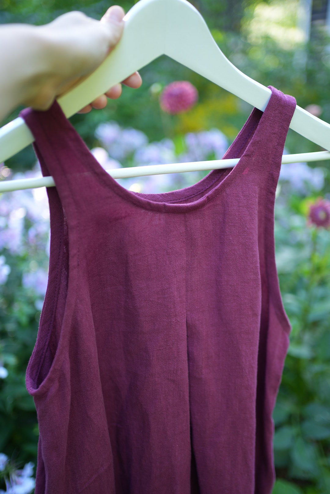 Robe en lin – mûre vive – taille S