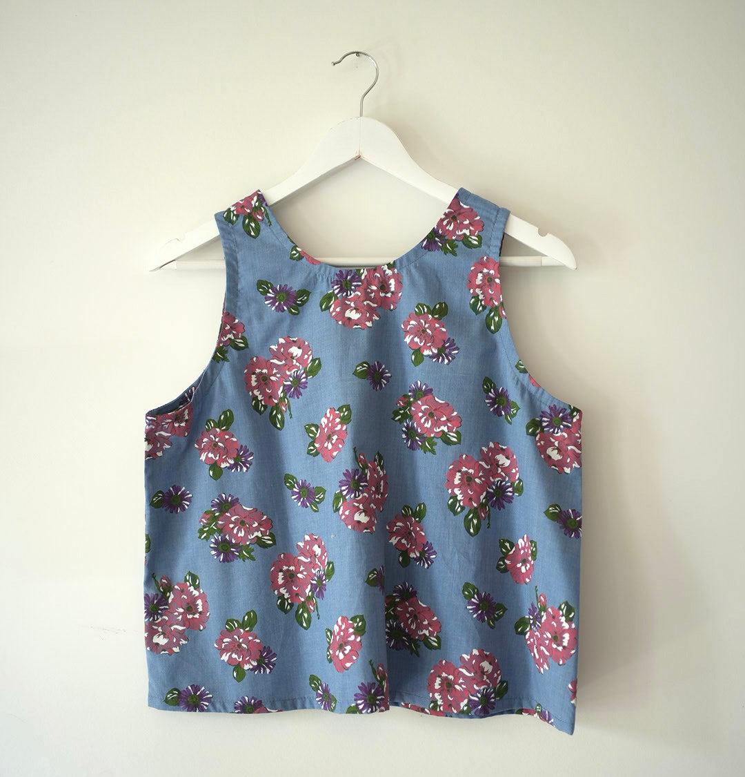 Débardeur sans manches en tissu vintage – Grande 