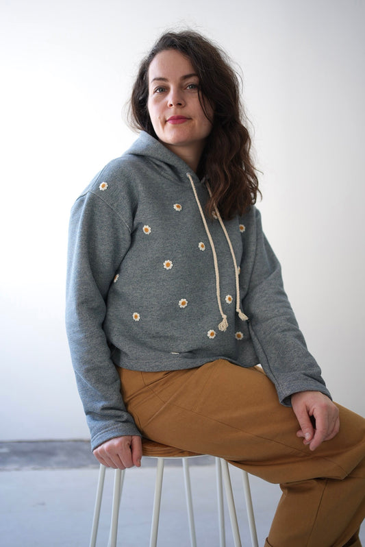 Chamomile cropped hoodie