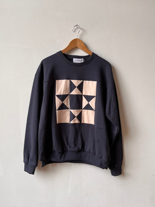Organic cotton quilt sweatshirt XL