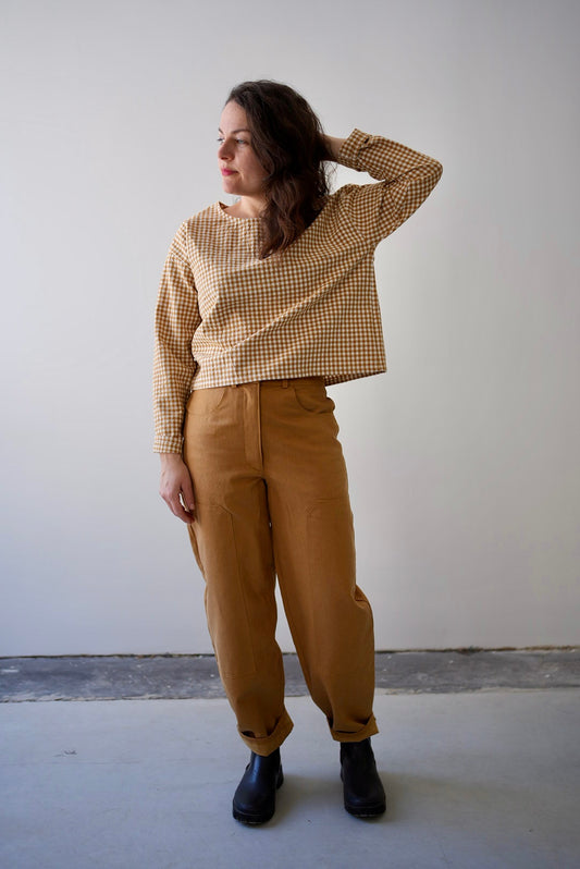 Organic cotton gingham top
