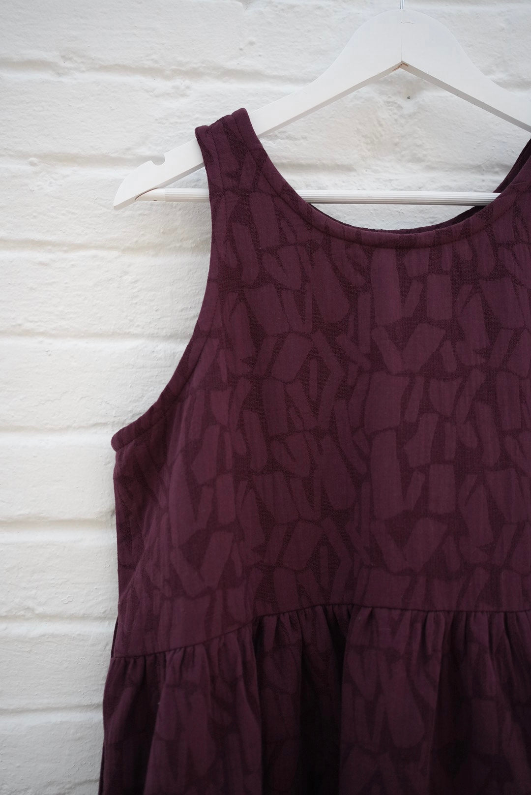 Madeleine dress- plum textured fabric - MADE TO ORDER in ANY size