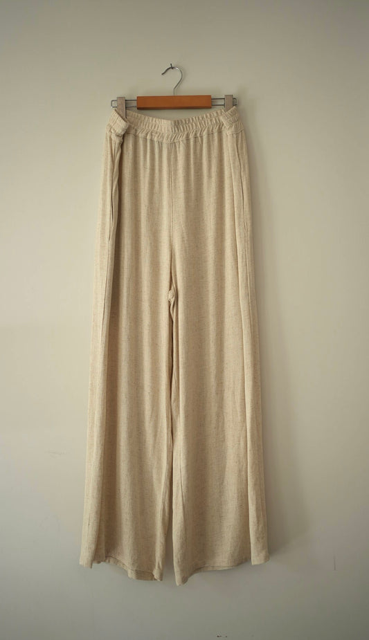Pantalon Aurelie couleur avoine à taille élastique XXL