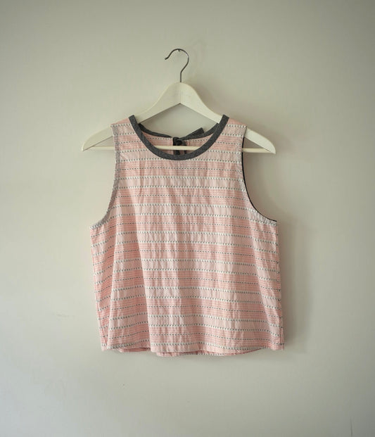 sleeveless top made from vintage fabric - Small
