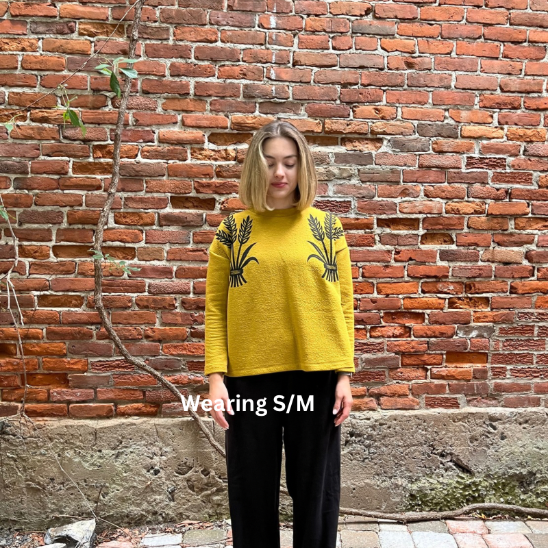 Boxy sweatshirt- Wheat