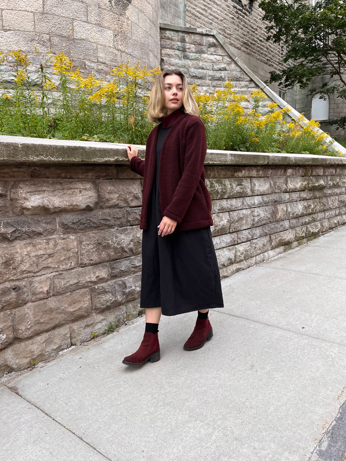 Madeleine dress- Linen/ Organic cotton blend- Black