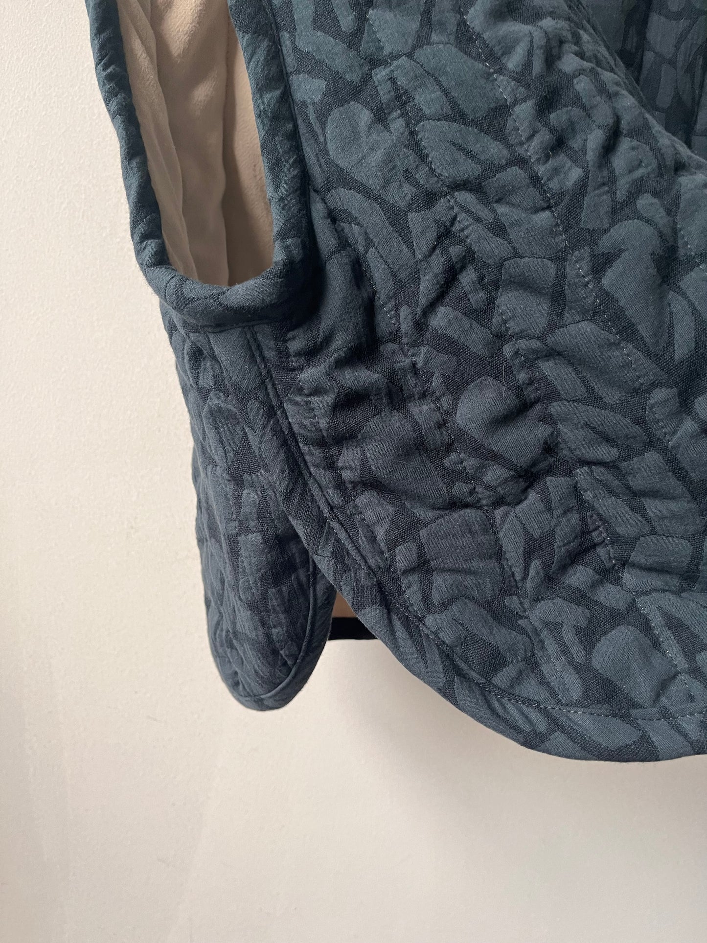 One of a kind quilted vest- Deep Lake