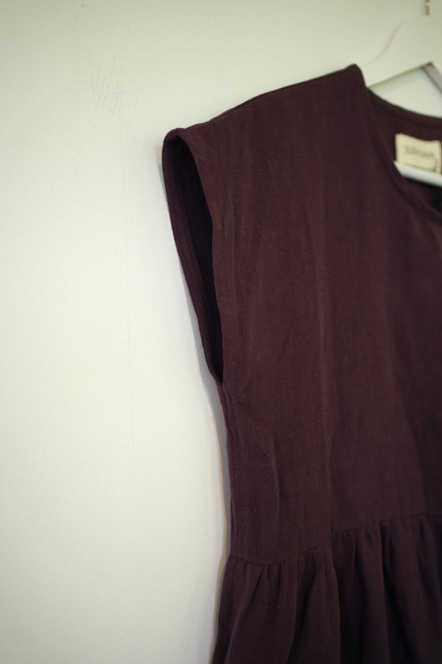 loose fit linen dress- Mulled wine