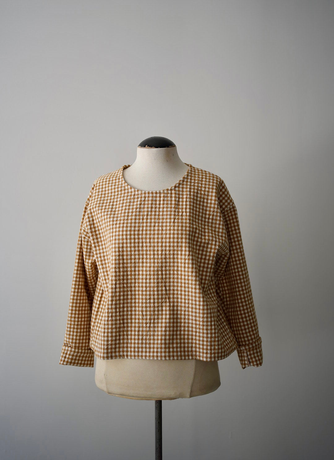 Organic cotton gingham top