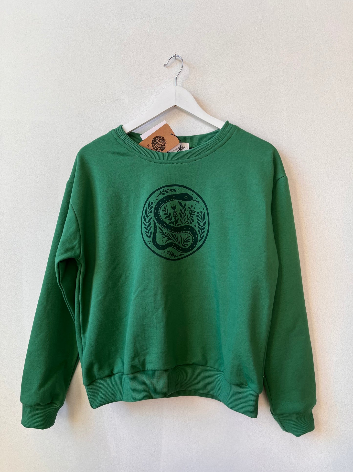 Women’s organic cotton Snake crewneck