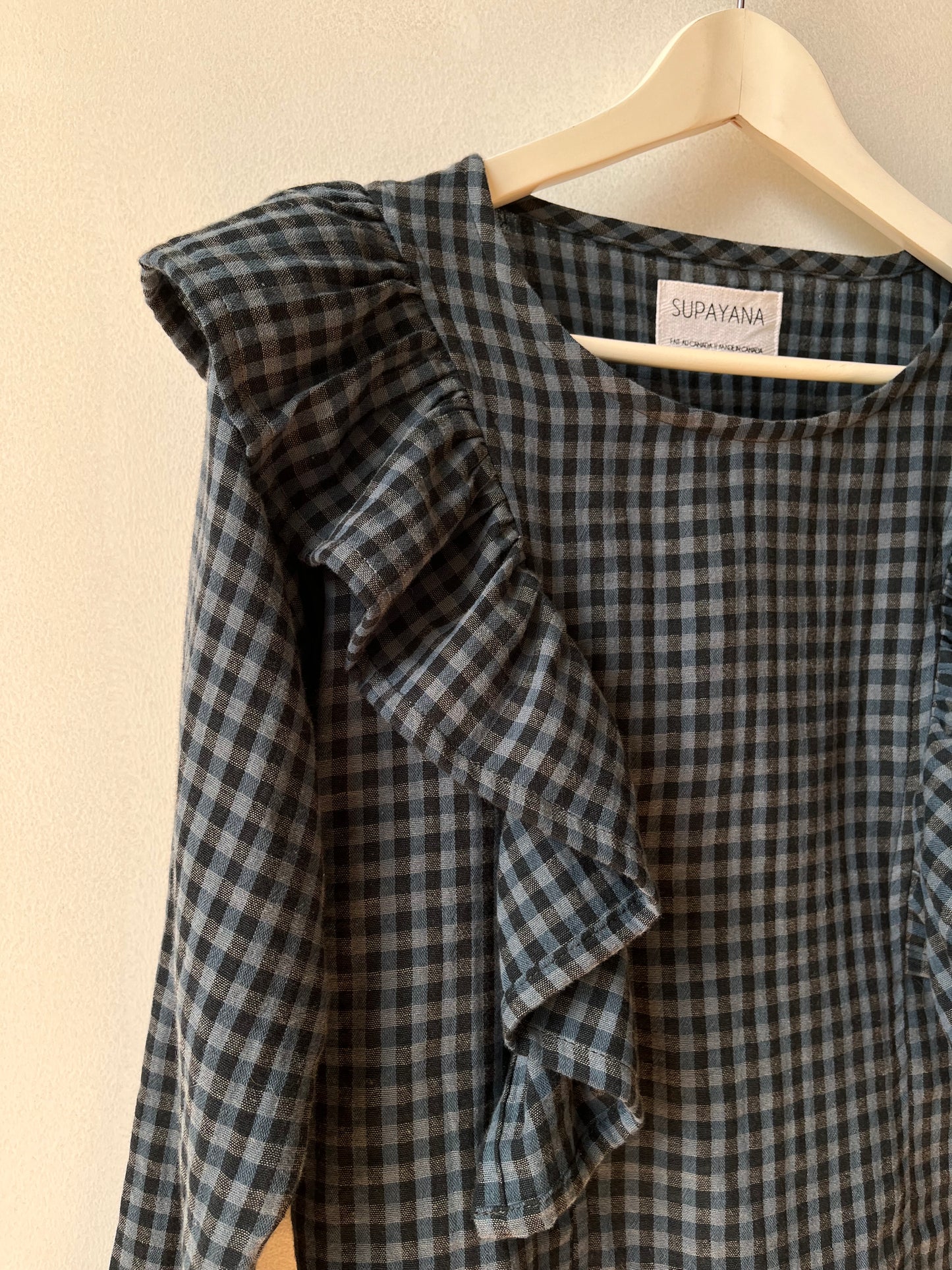 Ruffle top- organic cotton double gauze