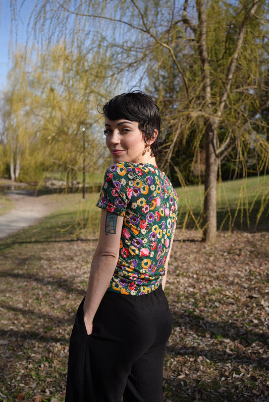 T-shirt ajusté en tissu vintage XS/S