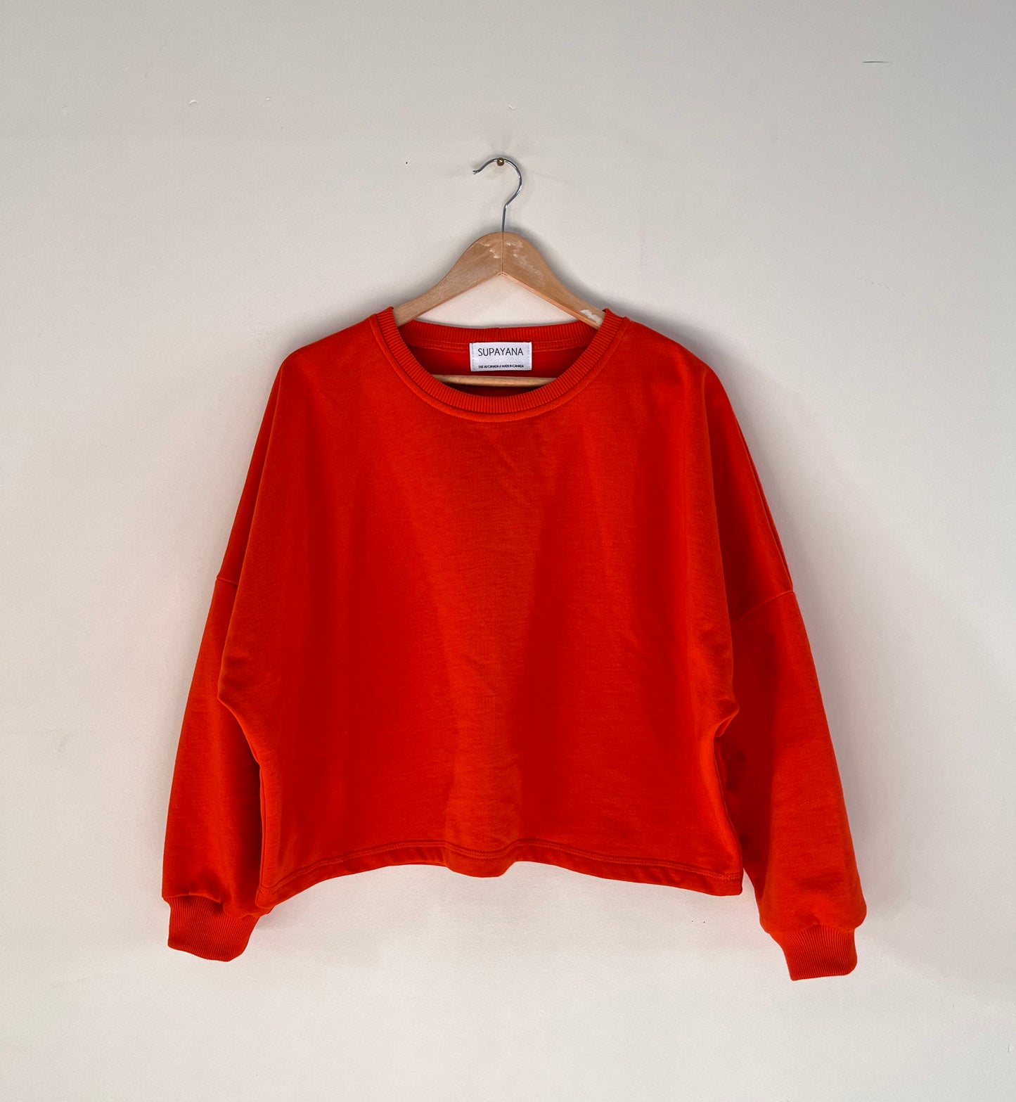 Oversized sweatshirt- organic cotton- tomato red