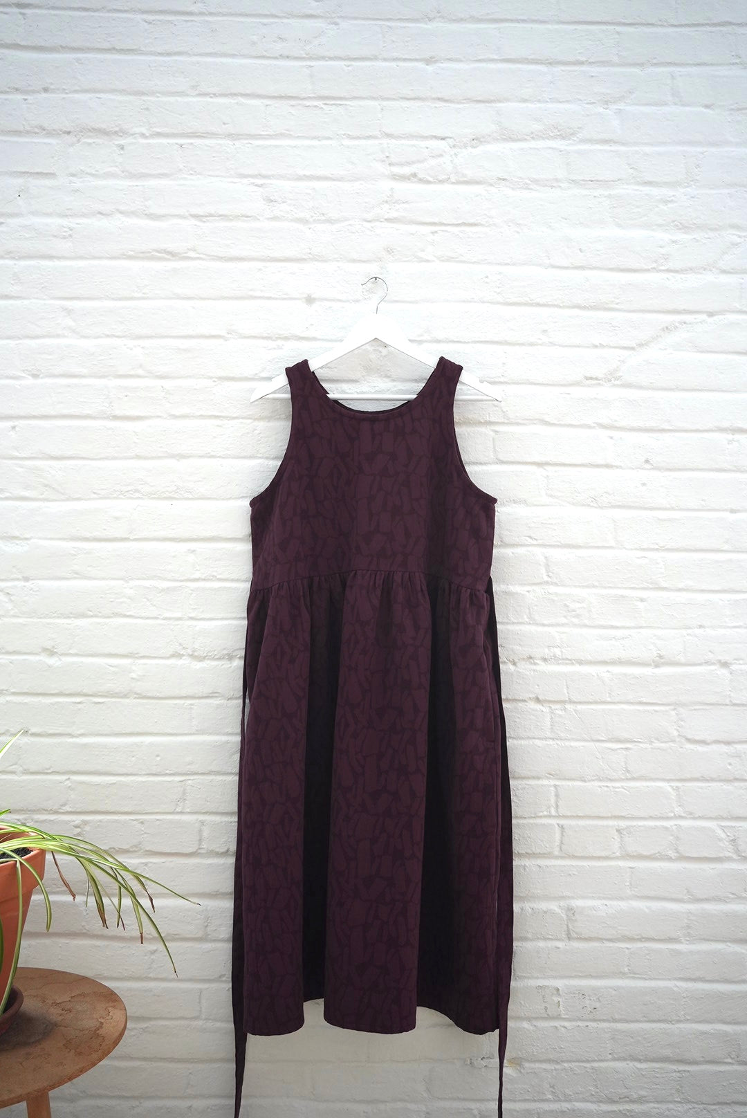 Madeleine dress- plum textured fabric - MADE TO ORDER in ANY size