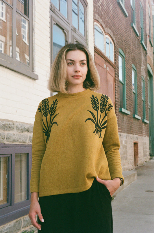 Sweat-shirt boxy - Blé