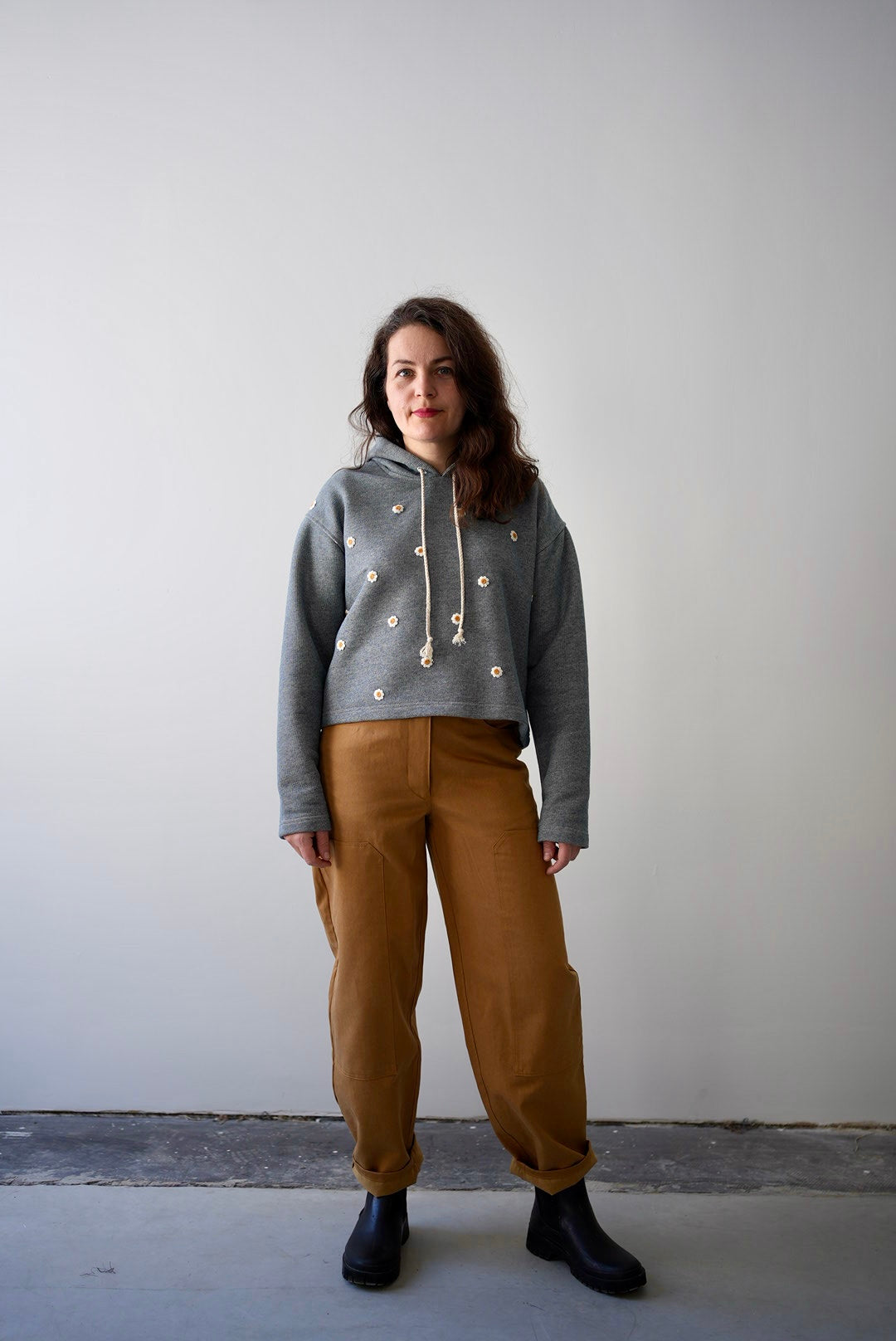 Chamomile cropped hoodie