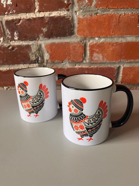 Pair of Chicken mugs