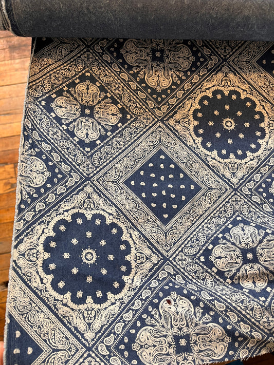 bandana print chambray