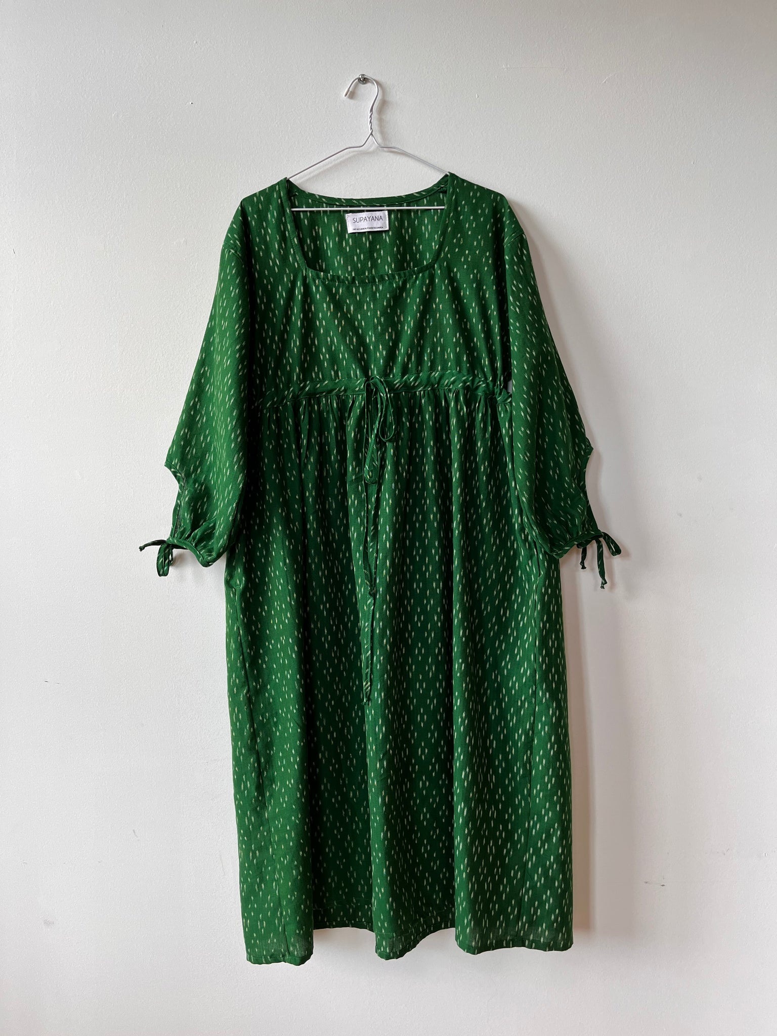 Pine green commune dress- MADE TO ORDER