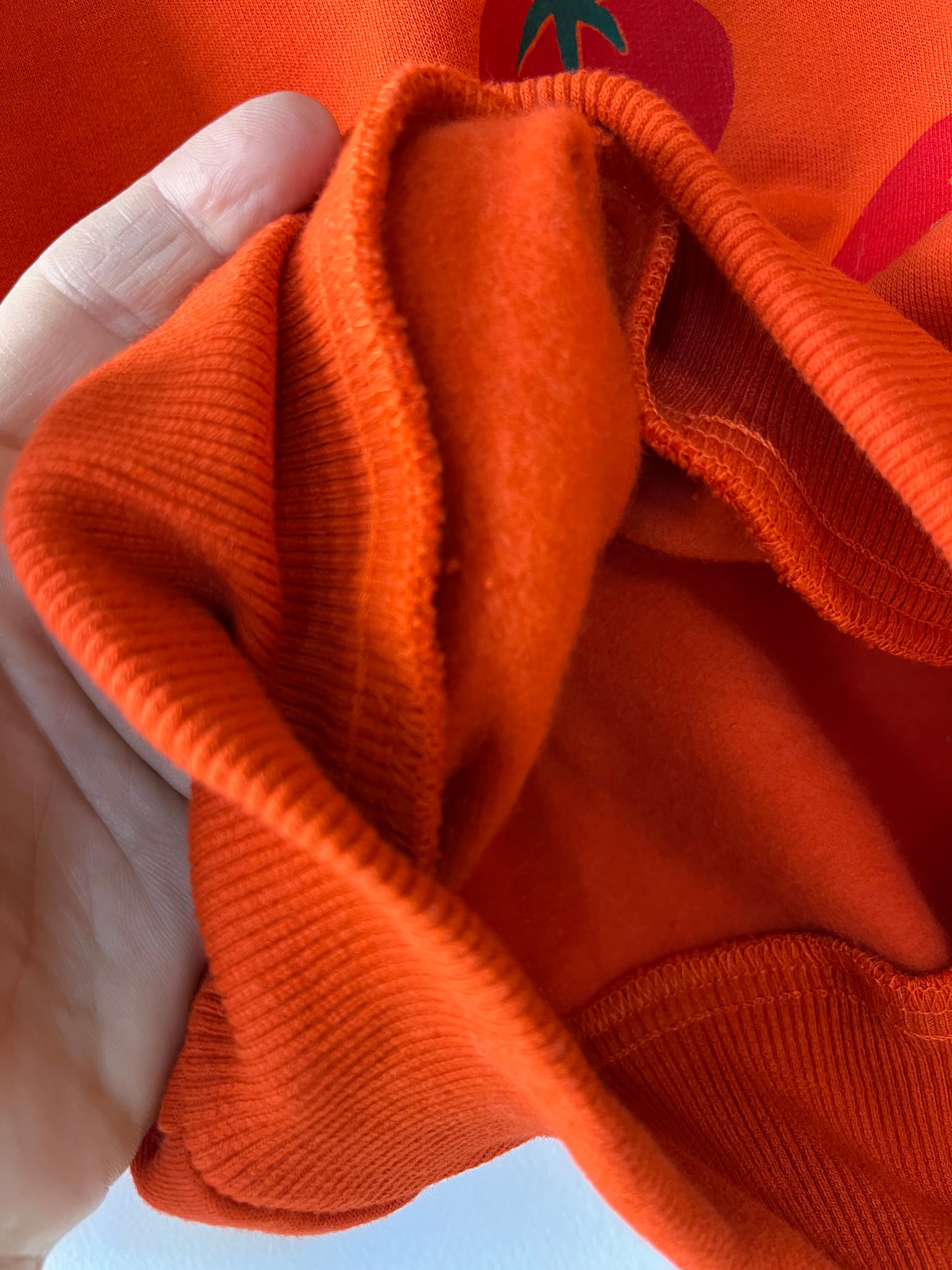 Tomato sweatshirt -orange/red organic cotton