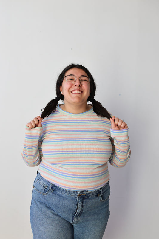 Pastel striped top