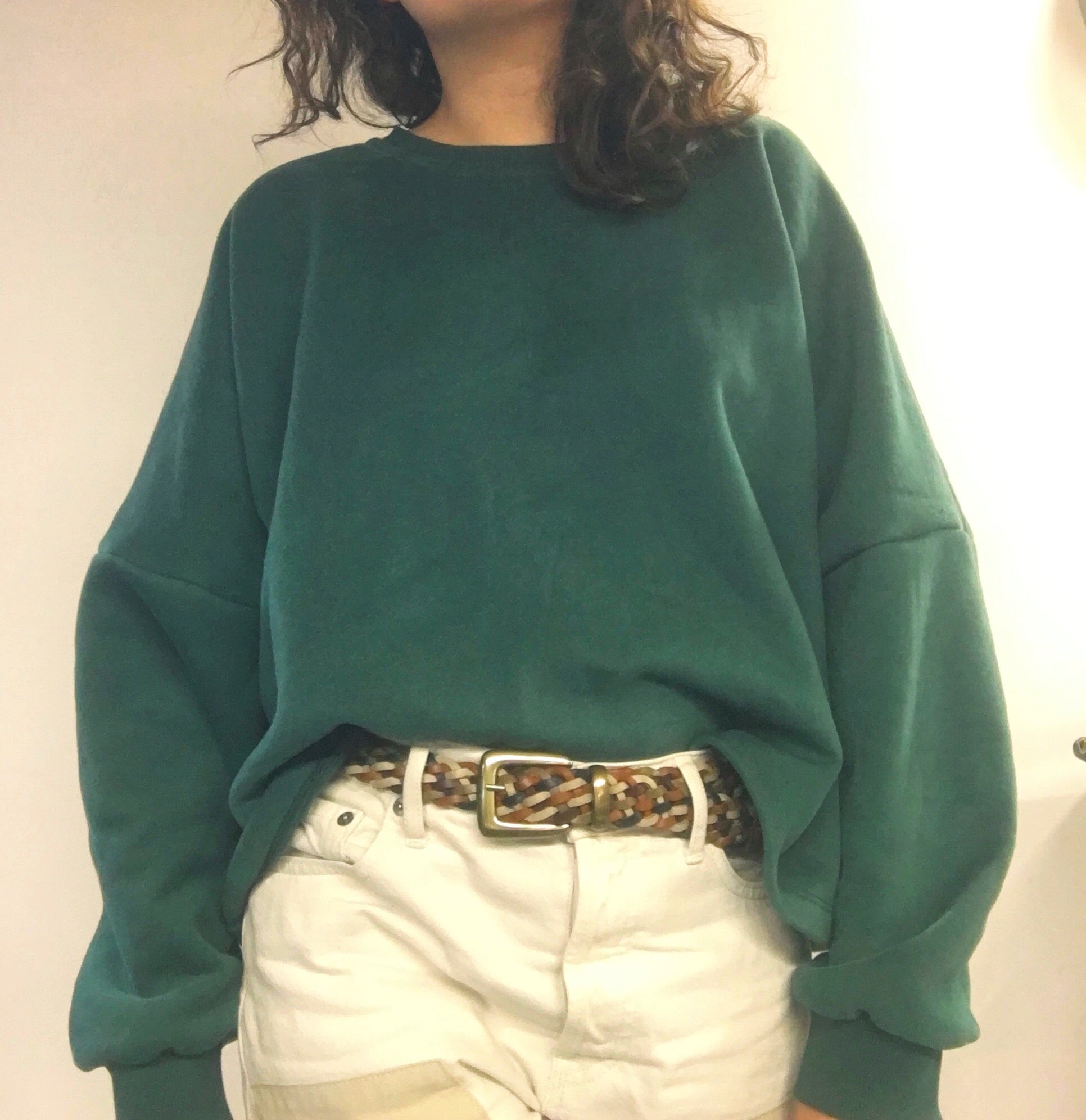 Oversize forest green sweatshirt